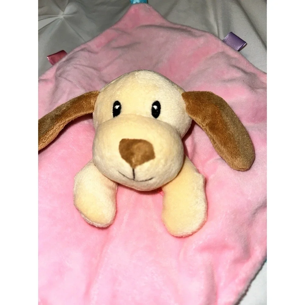 Spot Lovey Security Blanket Dog Pink Textile Ribbons Taggies
